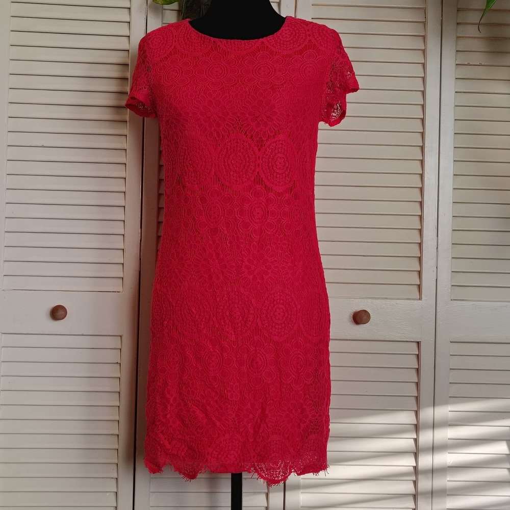 Laundry by Shelli Segal Pink Lace Mini Dress Size 4 – Like New